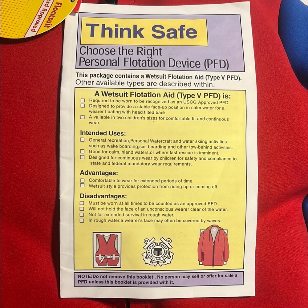 Child’s Red and Blue Short Sleeve Body Glove - Picture 5 of 9